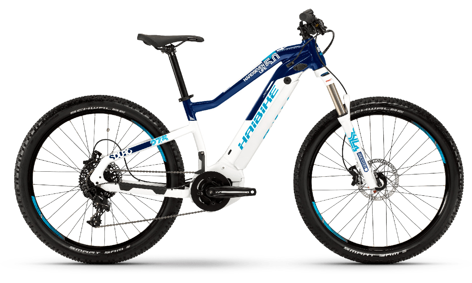 Велосипед Haibike SDURO HardSeven Life 5.0  27.5" 500Wh (2019) 2019 Бело-синий